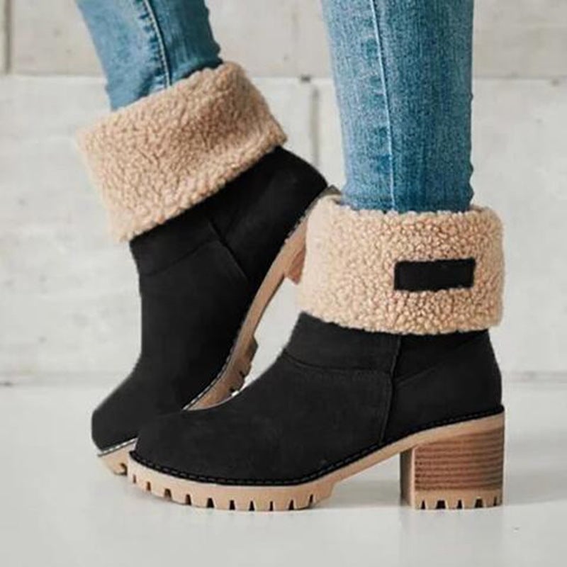 Seniors' chunky heel winter boots