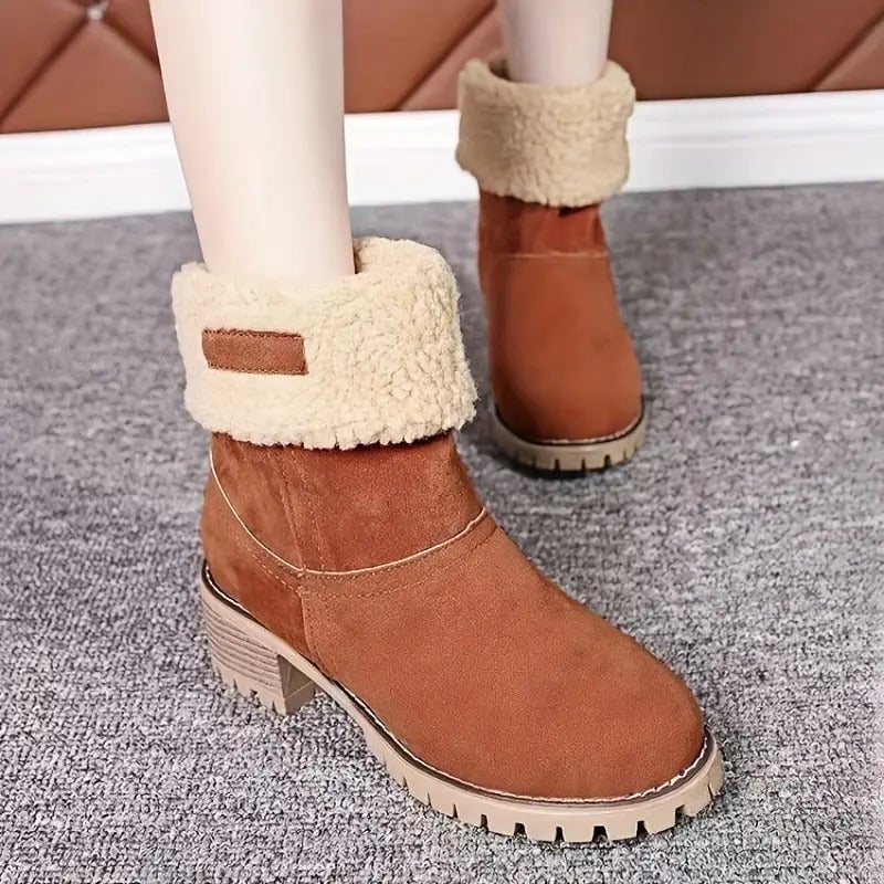 Seniors' chunky heel winter boots