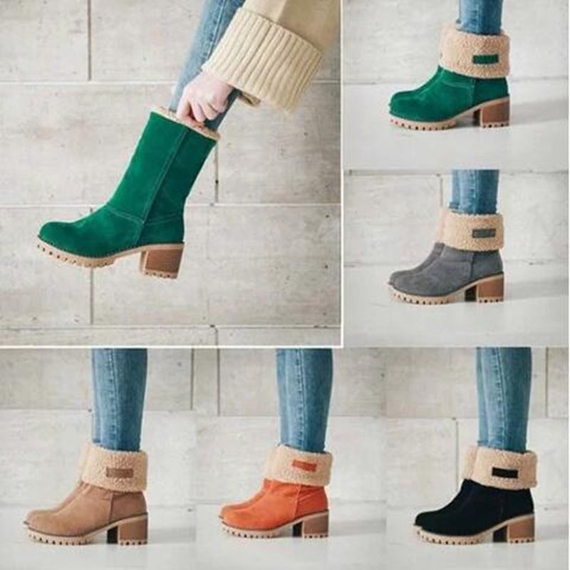 Seniors' chunky heel winter boots