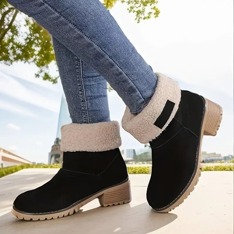 Seniors' chunky heel winter boots