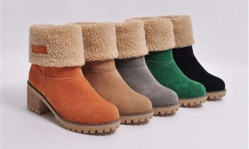 Seniors' chunky heel winter boots