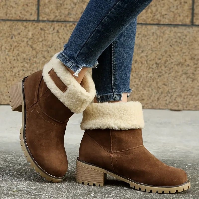 Seniors' chunky heel winter boots