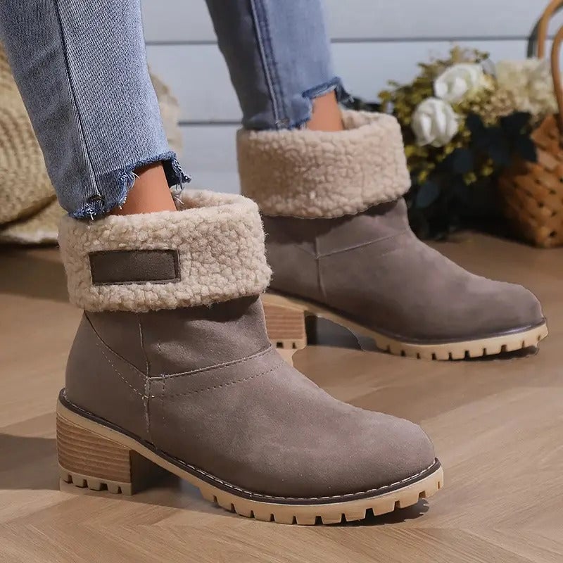 Seniors' chunky heel winter boots