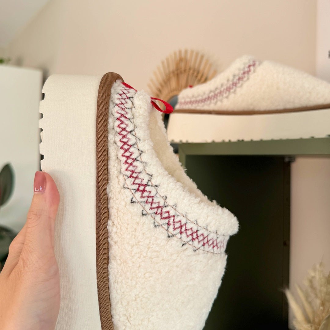 Sherpa Fleece Platform Slippers