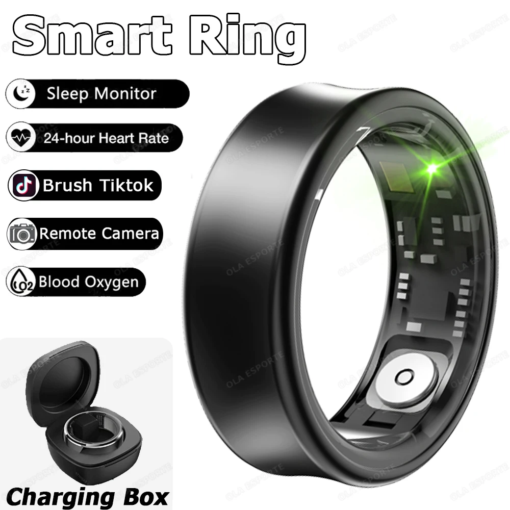 Smart Ring, Sleep Tracker, Activity & Fitness Tracker, Blood Pressure& Oxygen Tracker