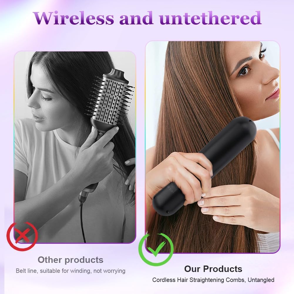 Wireless Hair Straightener Brush