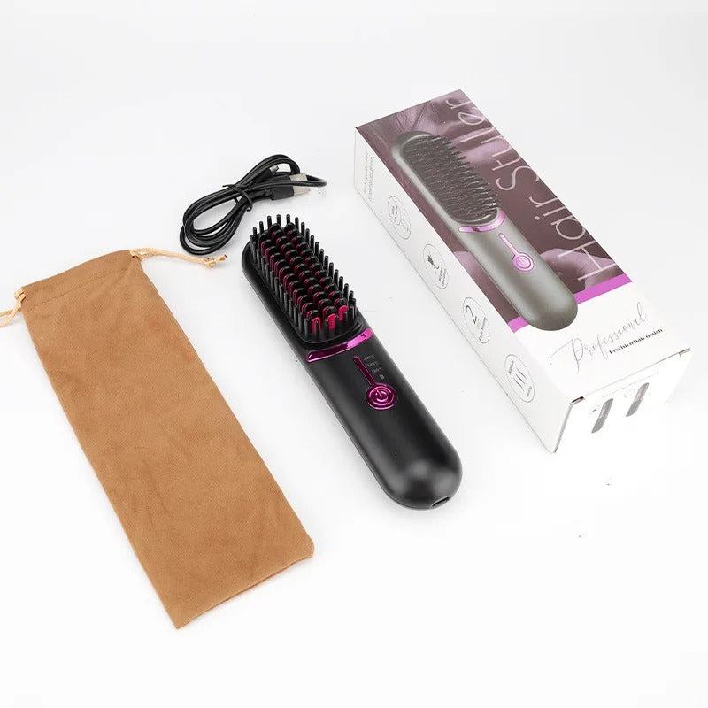 Wireless Hair Straightener Brush