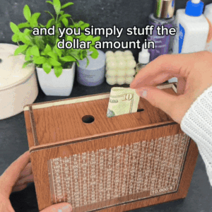 Wooden Cash Saving Box