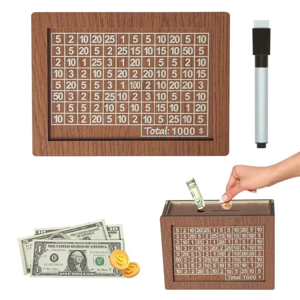 Wooden Cash Saving Box