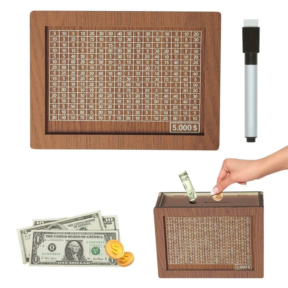 Wooden Cash Saving Box