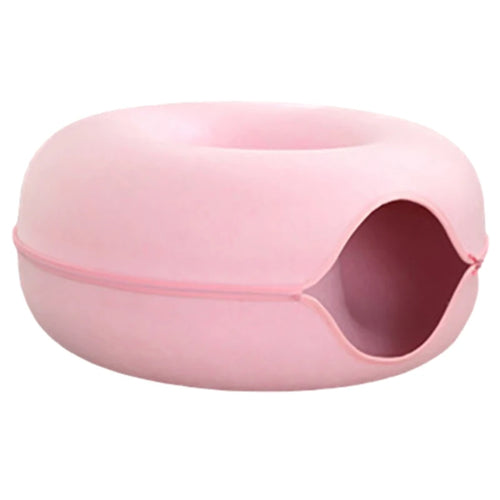 2-in-1 Donut Cat Bed and Pet Tunnel: Fun & Comfort for Your Cats