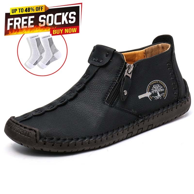 (50% OFF) Clearance - Women's Casual Fashion Non-slip Leather Medieval Slip-on Boots