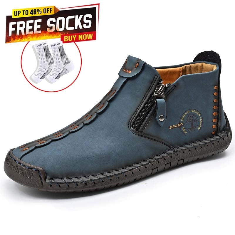 (50% OFF) Clearance - Women's Casual Fashion Non-slip Leather Medieval Slip-on Boots