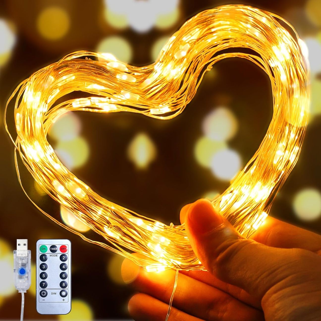 8 Modes 100-600 Christmas LED Firefly Twinkle String Lights