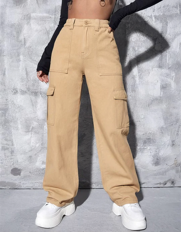 Adjustable Straight Fit Cargo Pants