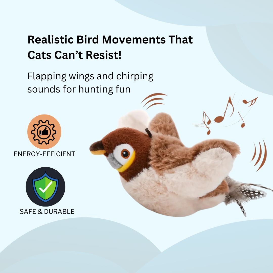 Chirping & Flapping Bird Cat Toy