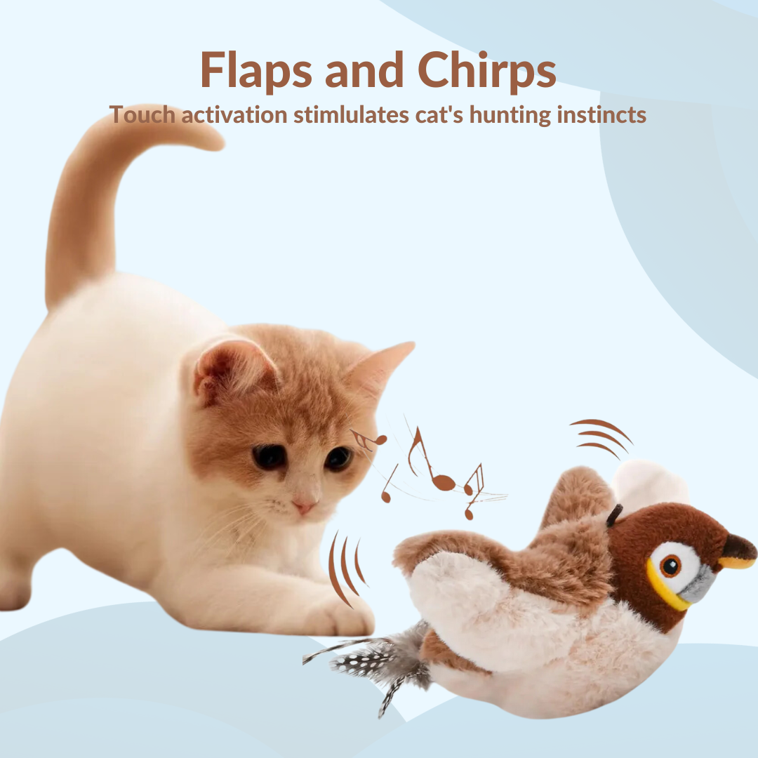 Chirping & Flapping Bird Cat Toy