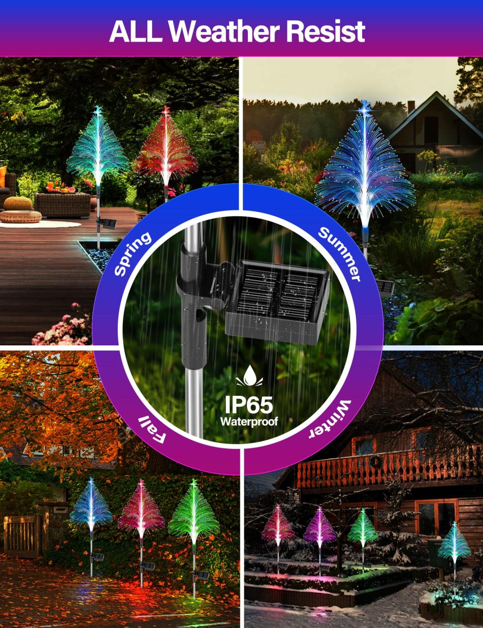 Christmas Promotion 49% off - 7 Color Changing Solar Christmas Trees Lights