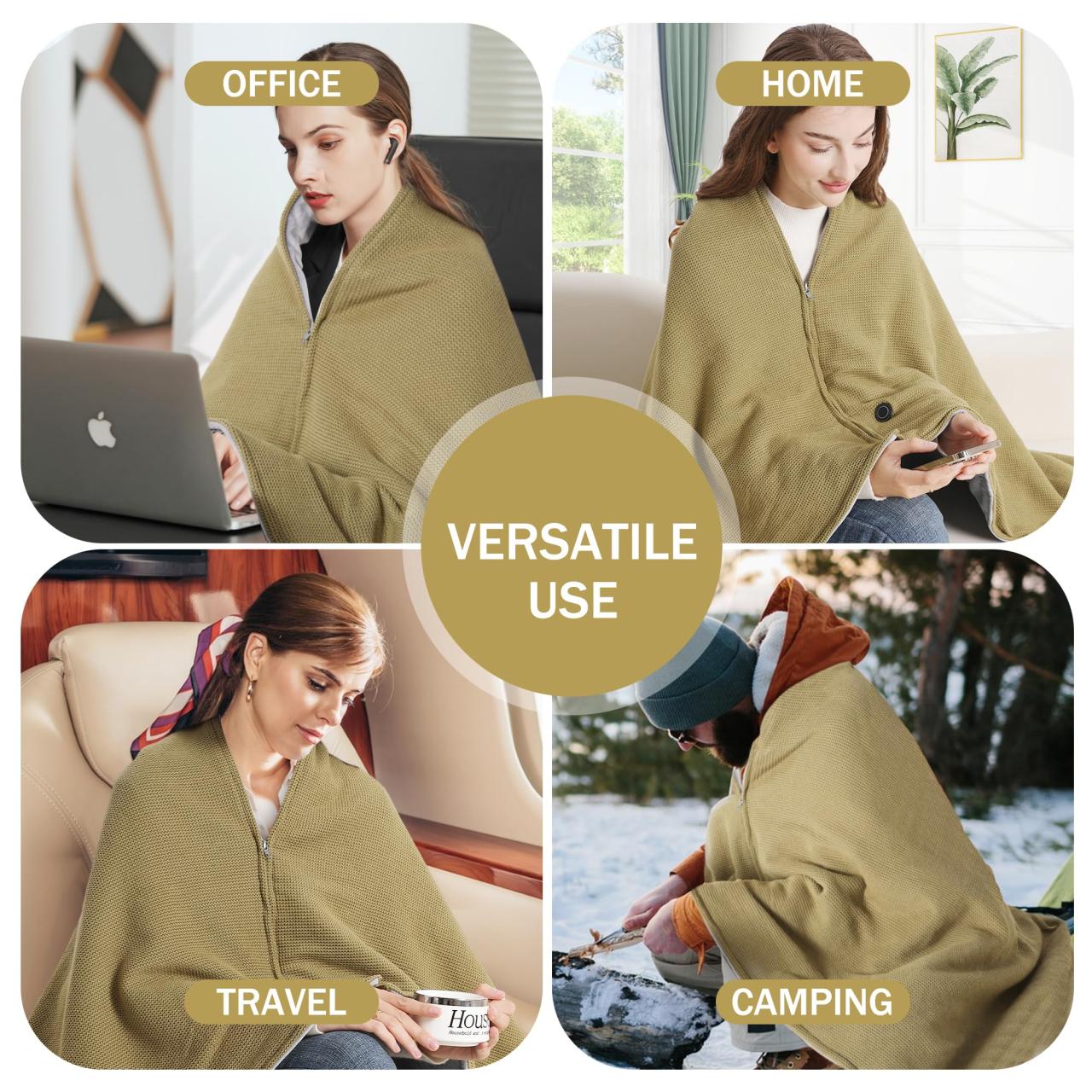 CHRISTMAS SALE - Best Winter Gifts - Portable Heated Shawl