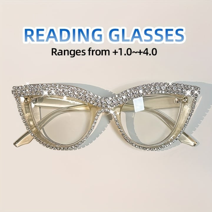 DIAMOND CAT-EYE READING GLASSES