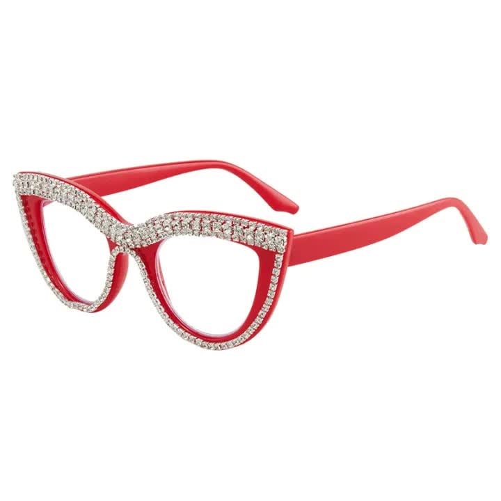 DIAMOND CAT-EYE READING GLASSES