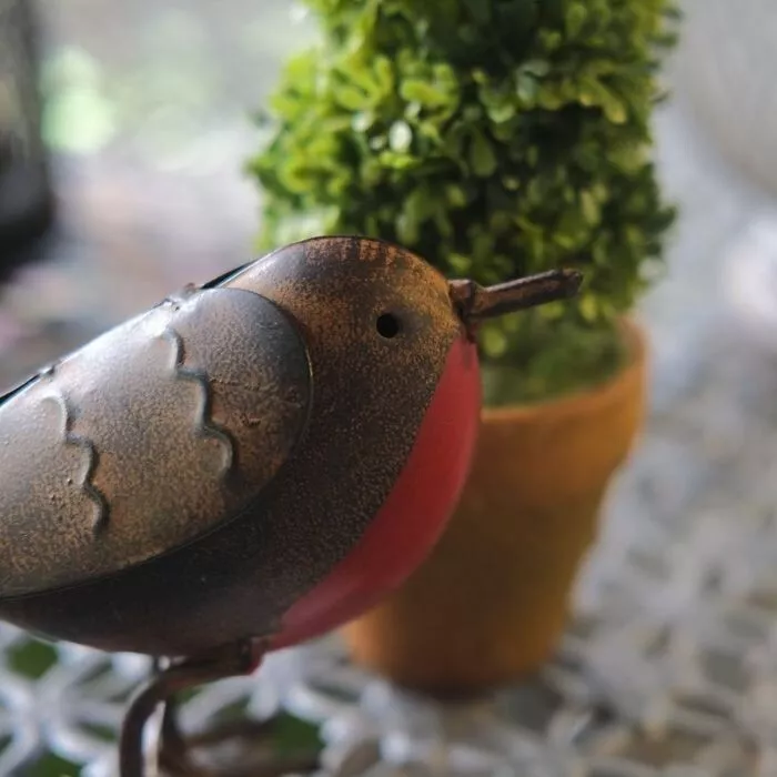 Early Christmas 49% OFF - Vintage Handcrafted Robin Ornament | Metal Art | Holiday Gifts