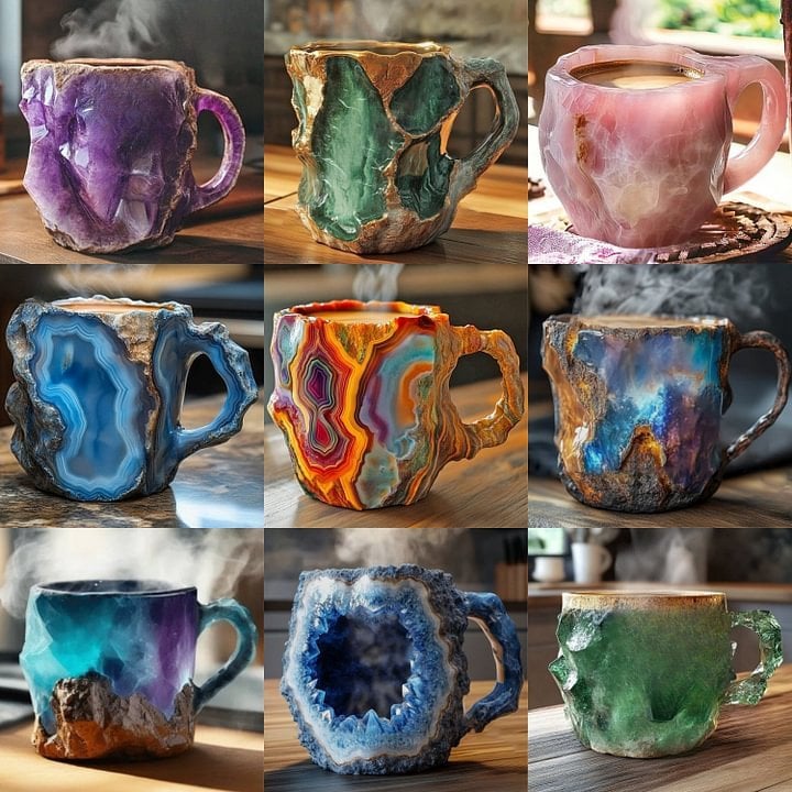 Early Christmas Sale - 2024 New Mineral Crystal Coffee Mugs