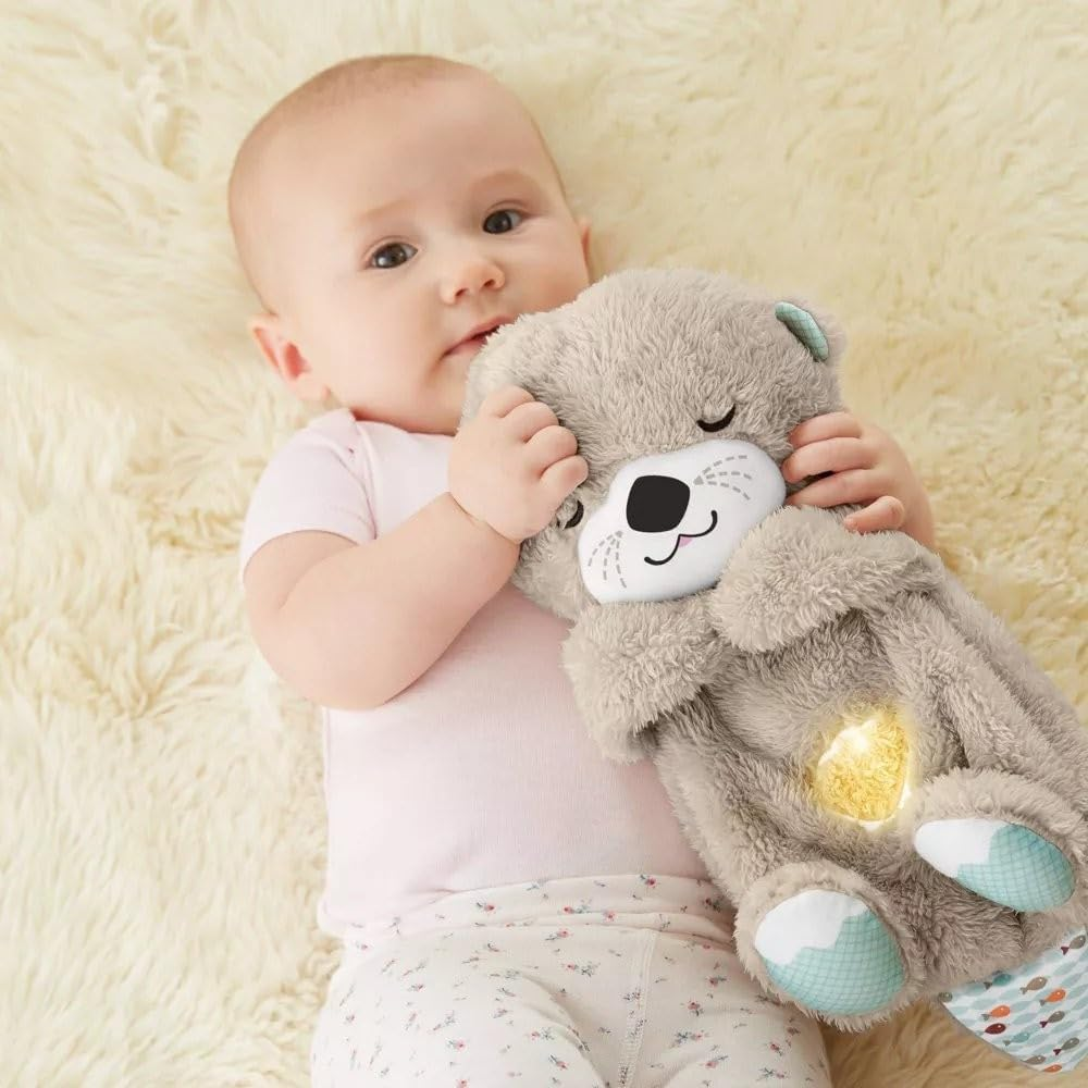 Early Christmas Sale - Mush Sleepy Otter Portable Plush Sound Machine with Music Lights & Breathing Motion