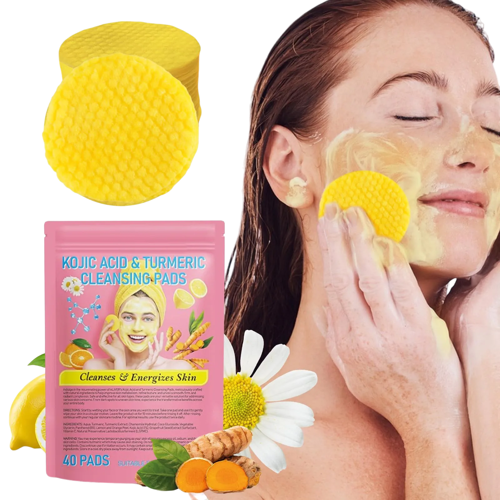 GlowFusion: Turmeric Kojic Acid Facial Pads