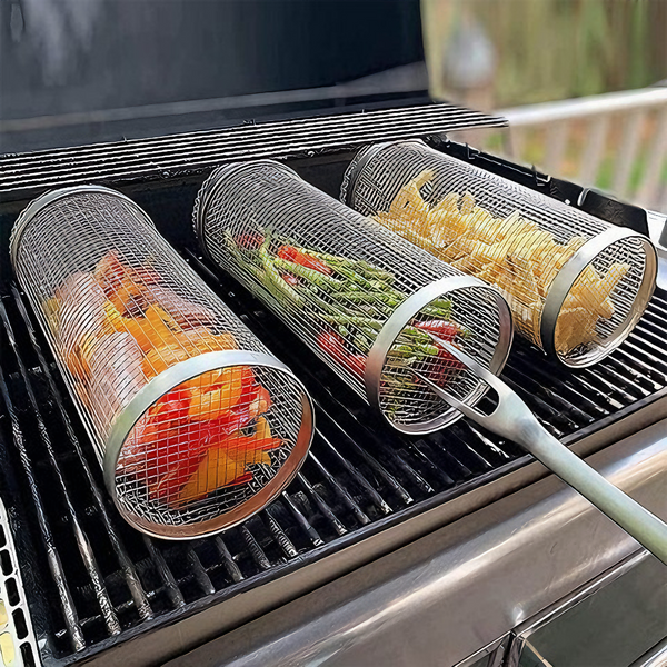 HOT SALE 49% OFF - Rolling Grilling Basket