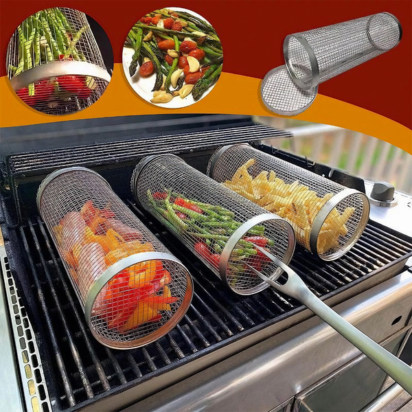 HOT SALE 49% OFF - Rolling Grilling Basket