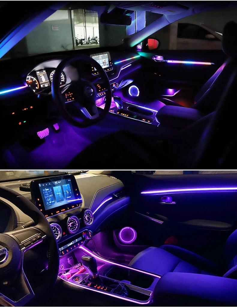 Interior Car LED Strip Lights, Acrylic LED Lights for Car with Dynamic Dreamcolor Chasing, 213 color car ambient light