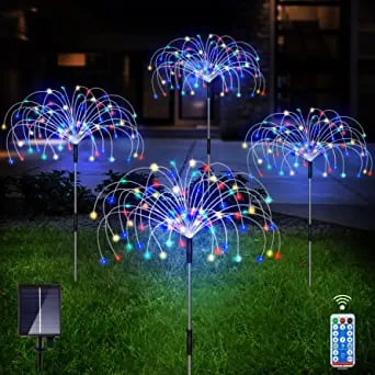 Last Day 70% OFF - Waterproof Solar Garden Fireworks Lamp