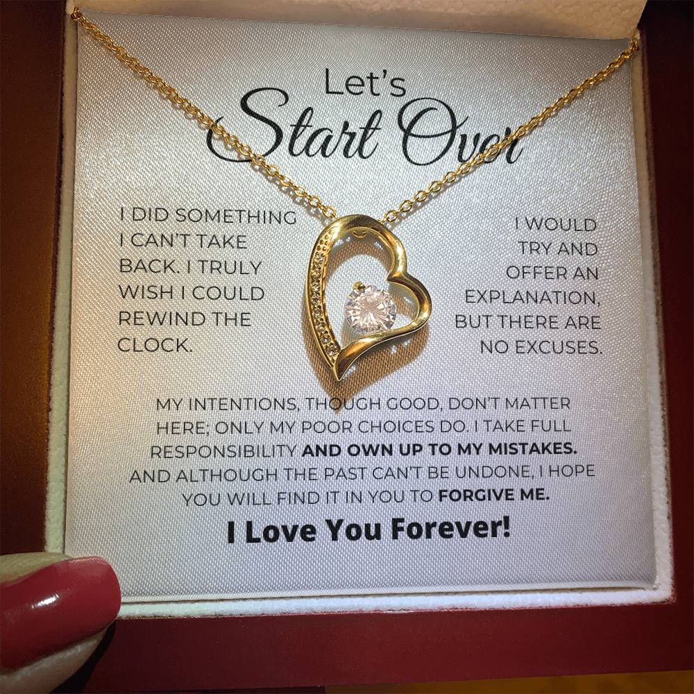 Let's Start Over - Apology Gift For Her - Forever Love Necklace