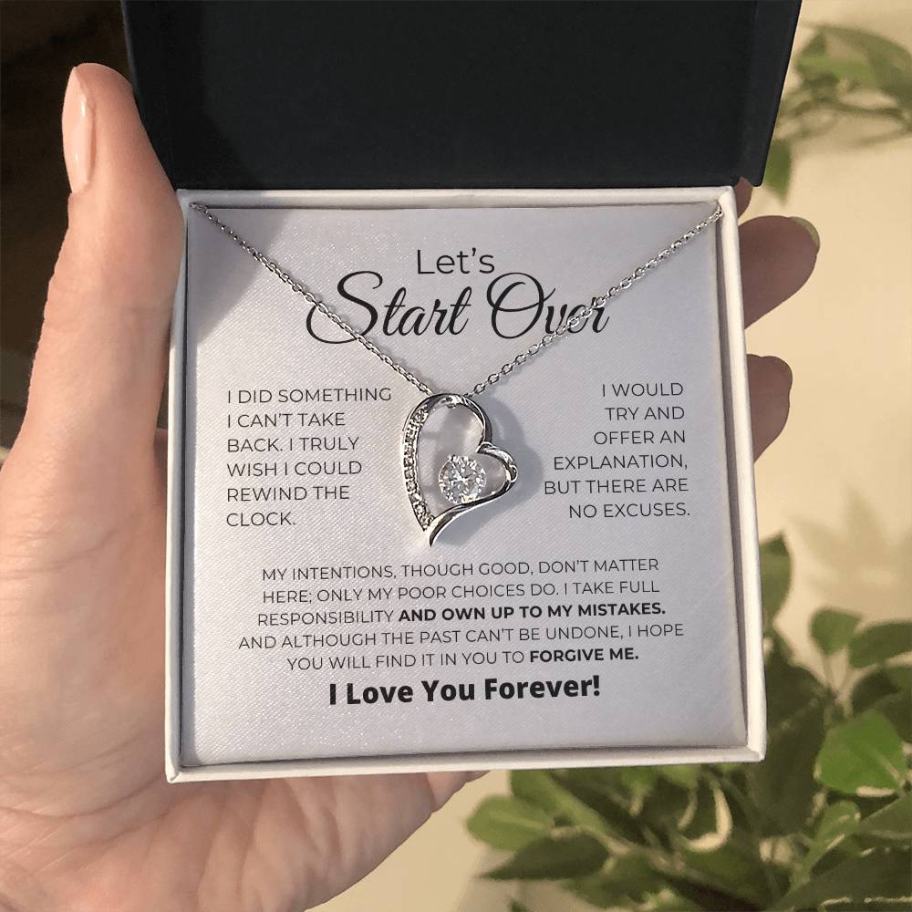 Let’s Start Over – Apology Gift For Her – Forever Love Necklace