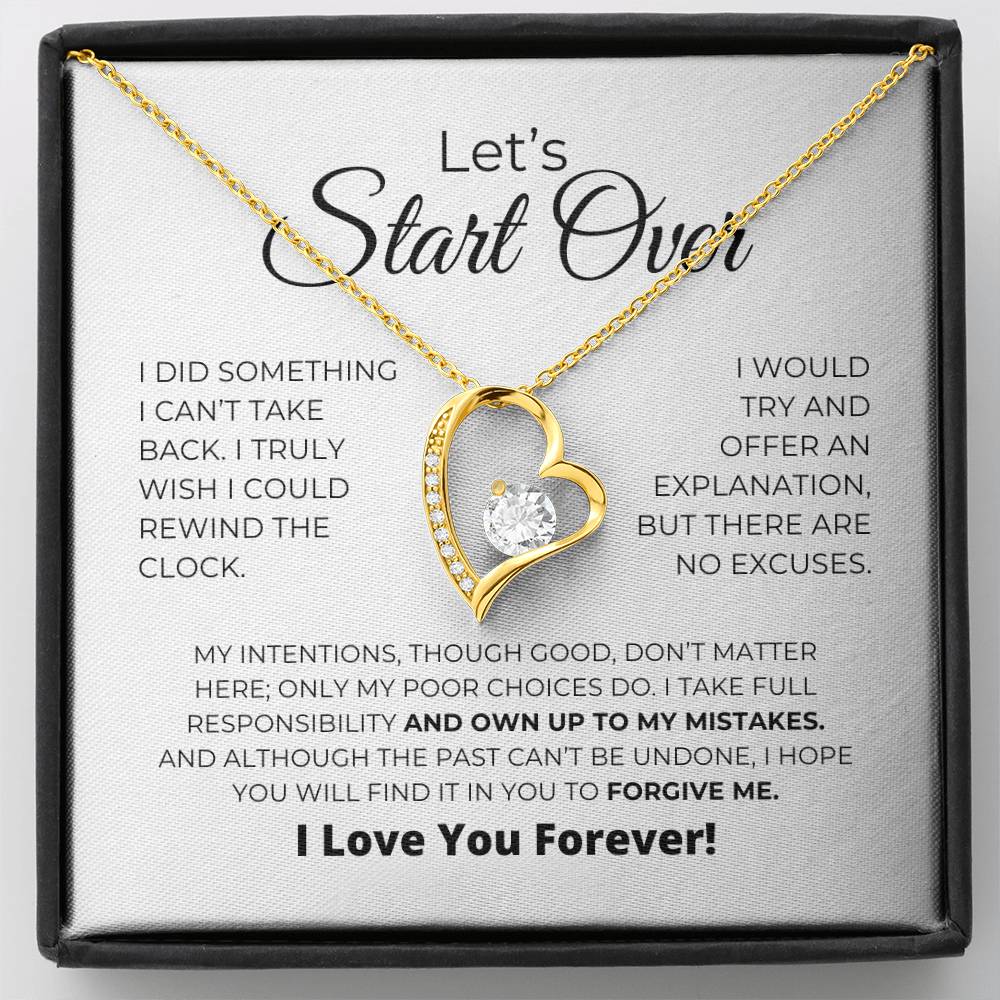 Let's Start Over - Apology Gift For Her - Forever Love Necklace