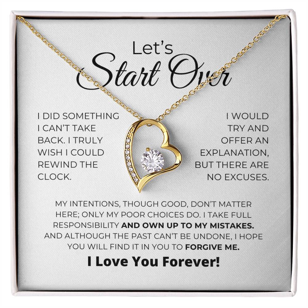 Let's Start Over - Apology Gift For Her - Forever Love Necklace