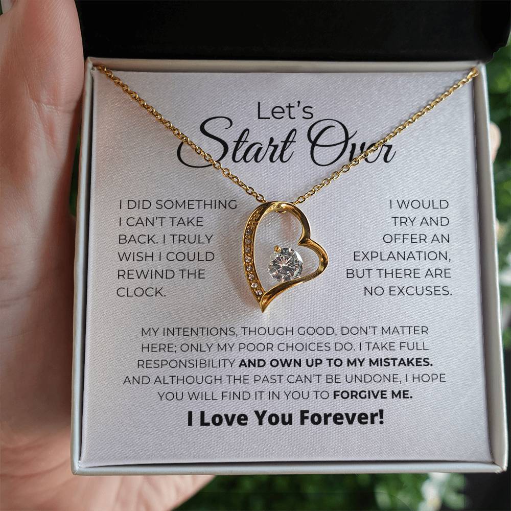 Let's Start Over - Apology Gift For Her - Forever Love Necklace