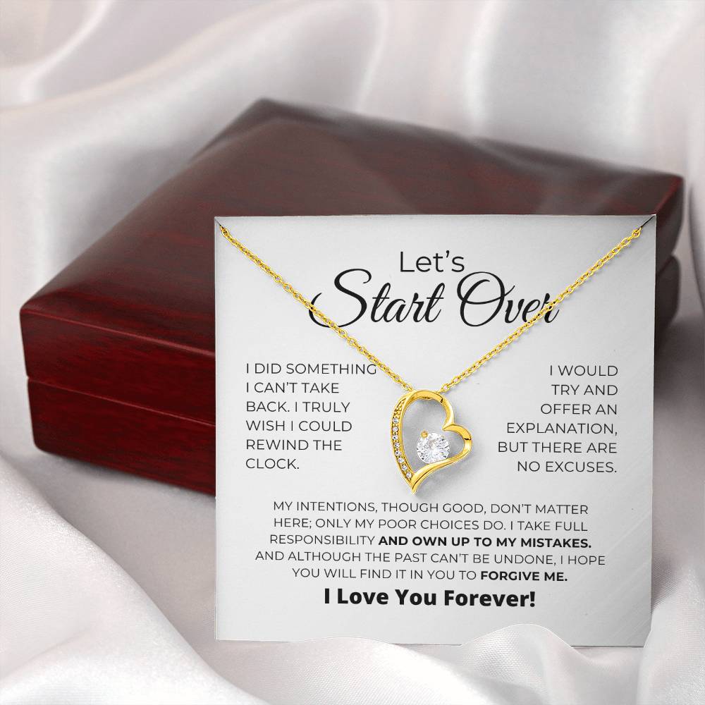 Let's Start Over - Apology Gift For Her - Forever Love Necklace