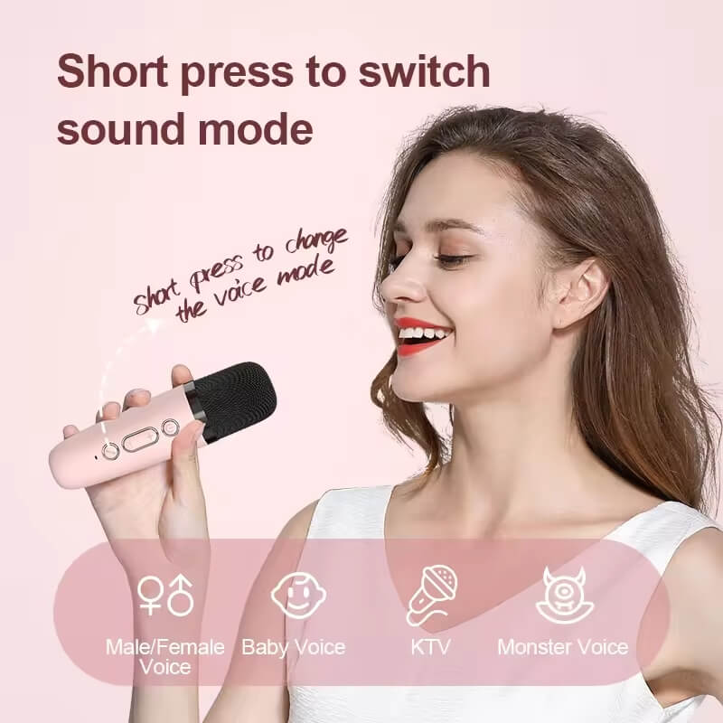 Portable Karaoke Machine for Kids | Bluetooth Speaker with Wireless Microphone