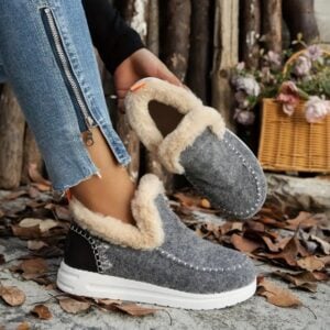 Soft, plush slip-on sneakers for cozy feet