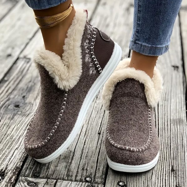 Soft, plush slip-on sneakers for cozy feet