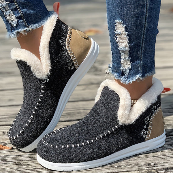 Soft, plush slip-on sneakers for cozy feet