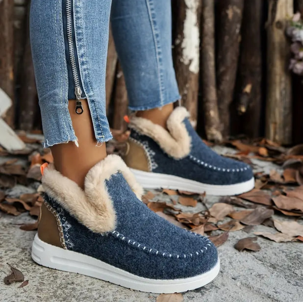 Soft, plush slip-on sneakers for cozy feet