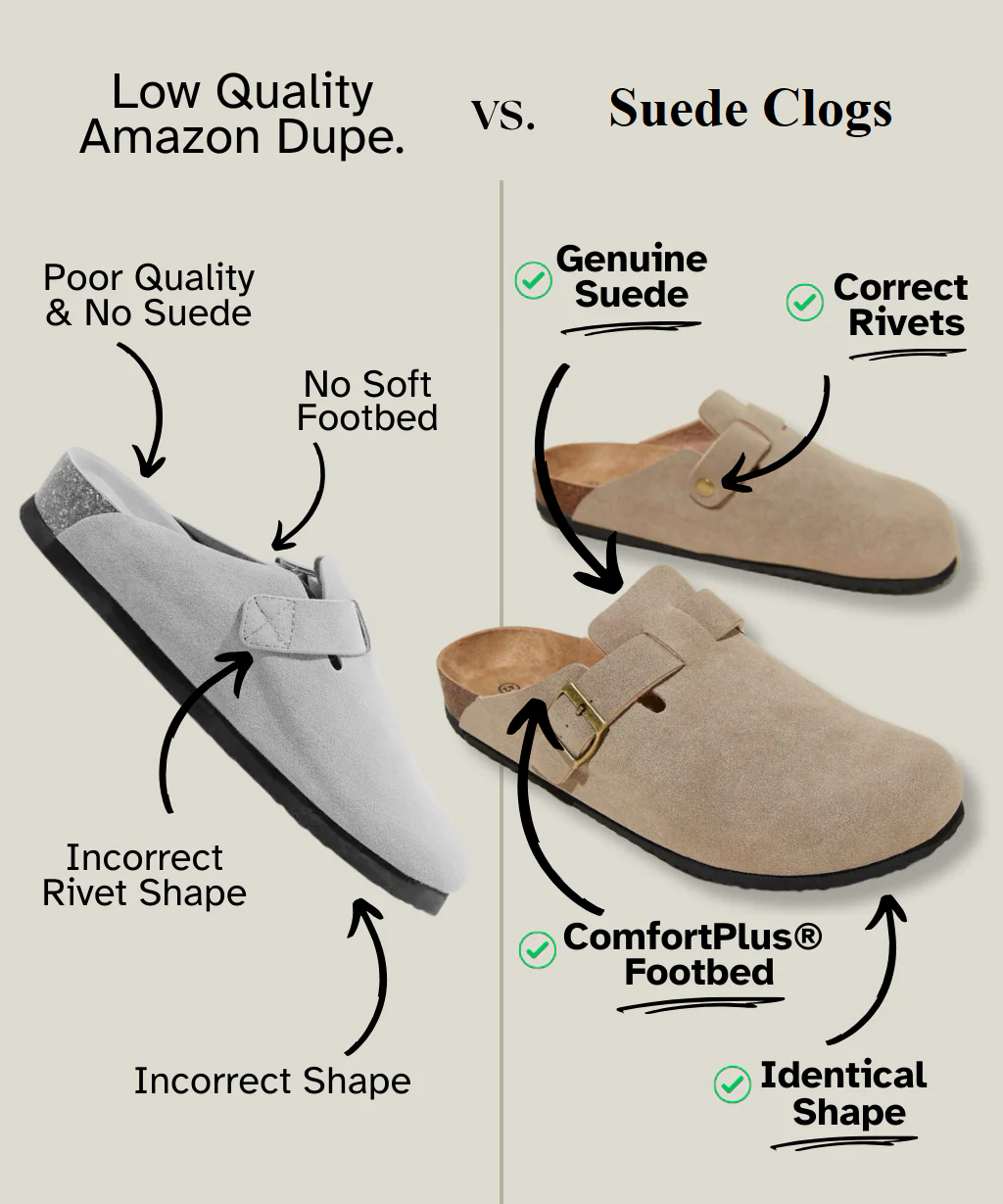 Suede Clogs