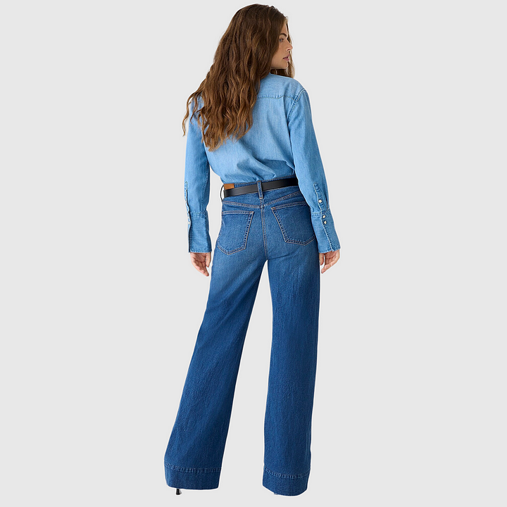 Tall Wide Leg Denim Trouser