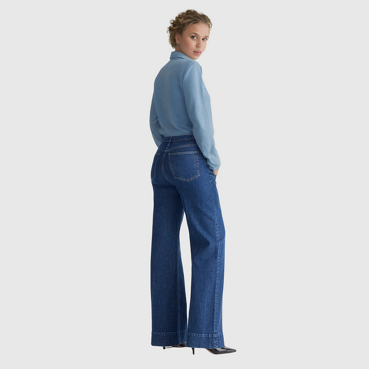 Tall Wide Leg Denim Trouser