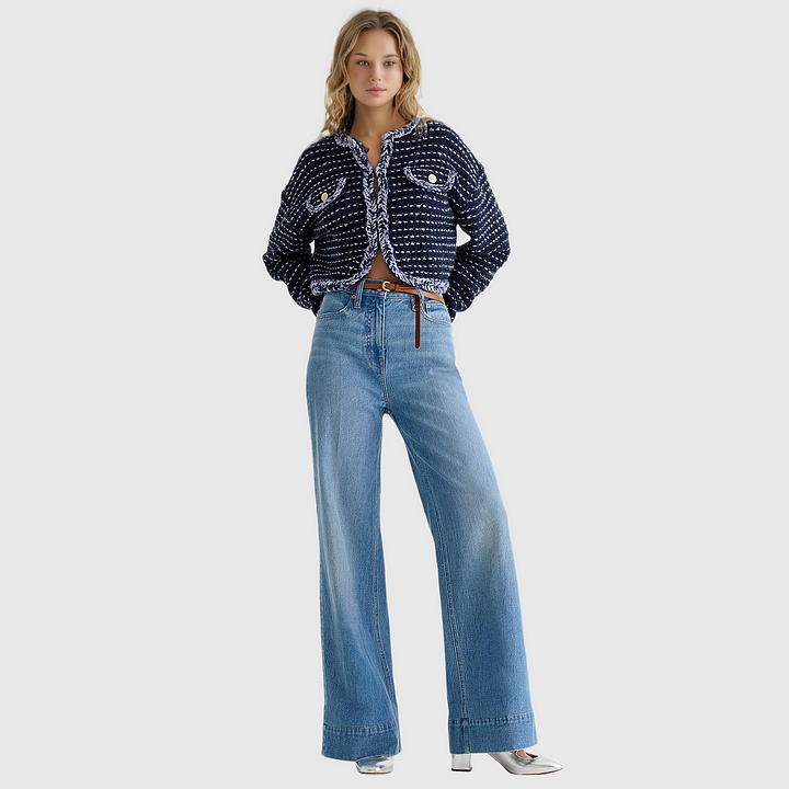 Tall Wide Leg Denim Trouser