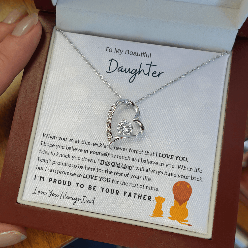 To My Daughter, I'm Proud to be your Father - Forever Love Necklace