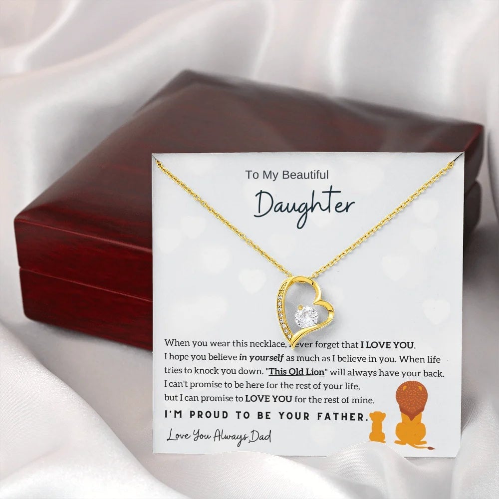 To My Daughter, I'm Proud to be your Father - Forever Love Necklace